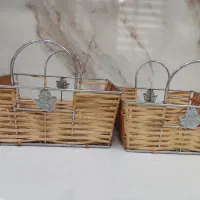 سبد فلزی حصیری  ارزان
