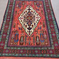 فرش دستباف ۳متری قیمت بسیار پایینه رنگ امیزی متنوع|فرش|مشکیندشت, |دیوار