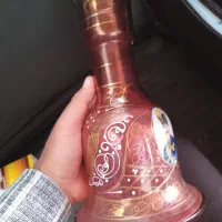 شیشه قلیون طلا کوب شاه عباسی قدیم