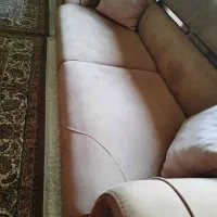 مبل ۸ نفره پایه جلو استیل بدون میز عسلی