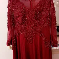 پیراهن مجلسی زرشکی