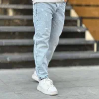 شلوار لی مام استایل زاپ دار (مدل zara)