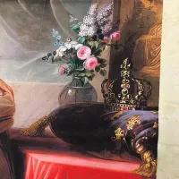 تپستری نقاشی فرانسوی آنتیک بکدراپ کلاسیک پرده|کلکسیون اشیاء عتیقه|تهران, اقدسیه|دیوار