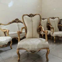 مبل سلطنتی کلاسیک خورشیدی7نفره با جلومبلی تمام چوب|مبلمان خانگی و میز عسلی|تبریز, |دیوار