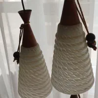 آباژور آویز مخروطی با بافت مارپیچی