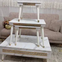 میز تلویزیون  ساعت و عسلی ۴ تیکه