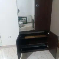 جالباسی آئینه کریستال چرخون وجاکفشی سه طبقه نو|جاکفشی، کمد، دراور|بومهن, |دیوار