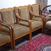 مبل ۷نفره چوب نراد|مبلمان خانگی و میز عسلی|رشت, کوی غلام نیا|دیوار