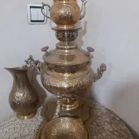 سماوربرنجی باروی میزی میزوپارچ باقوری کامل درحدنو|صنایع دستی و سایر لوازم تزئینی|قرچک, زیبا شهر|دیوار