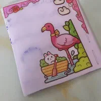 دفترچه صورتی طرح طبیعت کودکانه