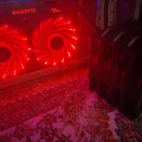 6 عدد فن خنک کننده کیس گرین پره شفاف led قرمز