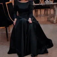 لباس مجلسی ساتن مشکی