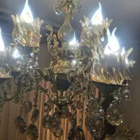 یک عددلوستر برنز پنج شاخه ده شعله|لوستر و چراغ آویز|تبریز, |دیوار