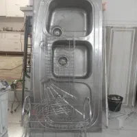 سینک استیل به همراه آبچکان استیل ورومیزی