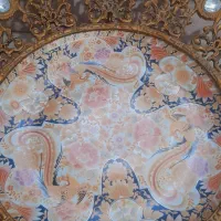 ظرف میوه یا شیرینی طرح برنجی و آینه طرح برنجی