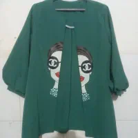 کت سه رنگ ابی سبز قرمز.بارانی.و