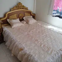 سرویس چوب کامل تخت خواب دونفر باتشک رویال کمدومیز