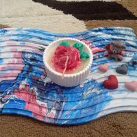 شمع و ظرف سنگ مصنوعی
