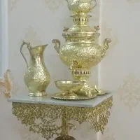 سماور برنجی و پایه