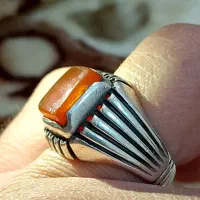 انگشتر نقره یمن کهنه دستساز