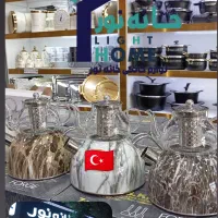 کتری قوری استیل سوتی کرکماز حک شده ترک باارسال نور