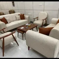 *مبل دسته چوبی مهتاب ۲۳*|مبلمان خانگی و میز عسلی|زاهدان, |دیوار