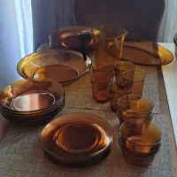سرویس غذاخوری دورالکس فرانسه.دورالکس عسلی رنگ