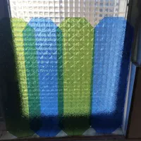 شیشه رنگی عتیقه قدیمی