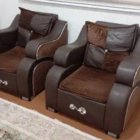 مبل ۷ نفره قهوه ای سوخته