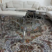 جلو مبلی با ۳عدد عسلی جنس استیل