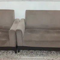مبل ۸نفره سالم به‌همراه روکش قهوه‌ای
