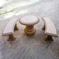 ست میز و نیمکت بتن پلیمری تخفیف ویژه