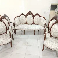 مبل سلطنتی استیل9نفره باچوب راش