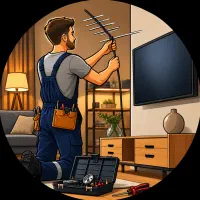 نصب آنتن و گیرنده تلویزیون