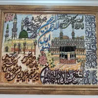 تابلو فرش مکه و مدینه /کرک و ابریشم