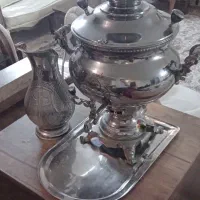 سماور گازی درحدنو به همراه پارچ و سینی