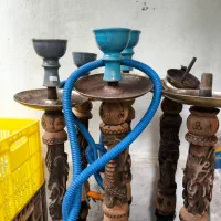 قلیون چوبی 5ماه استفاده شده دونه ای 800تومن|کلکسیون و سرگرمی|تنکابن, |دیوار