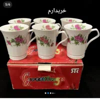 چینی گل سرخی میخک گندم لیلی مجنون|ظروف سرو و پذیرایی|کاشان, شهرک امیرالمومنین|دیوار