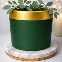 گلدان لب طلایی