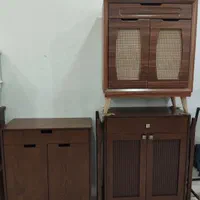 جاکفشی /سه درب/ چوب وروکش چوب|جاکفشی، کمد، دراور|مشهد, شفا|دیوار