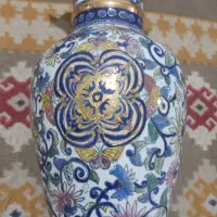 گلدان طلاکوب با قدمت بالای ۹۵ سال ژاپنی کار دست