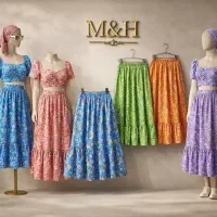 دامن های گل گلی و پینترستی چین چینی (شارژ مجدد)