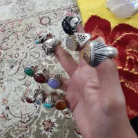 انگشترنقره قدیمی مهر دار معاوضه ۱۵۰ گرم|کلکسیون اشیاء عتیقه|خرم‌آباد, |دیوار