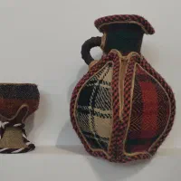 پارچ و لیوان گلی