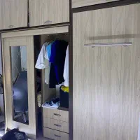 تخت کمد شو۸۰ آینه دار قدی آویز لباس جا دار جا کفشی