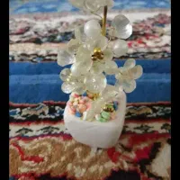 چهل گلدان باگل شیشه‌ای