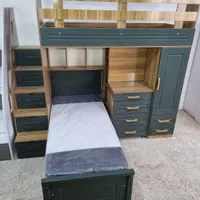 تخت دو طبقه نوجوان مدل آنجل|تخت و سرویس خواب|مشهد, خواجه ربیع|دیوار