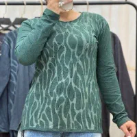 بلوز موهر نگیندار در سایزبندی تا ۵۴