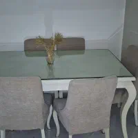 میز ناهارخوری ۶ نفره شیک با شیشه ۱۰ میل ضخیم/ سالم|میز و صندلی غذاخوری|تهران, نارمک جنوبی|دیوار