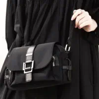 کیف مشکی جنس ساتن چرم اورجینال